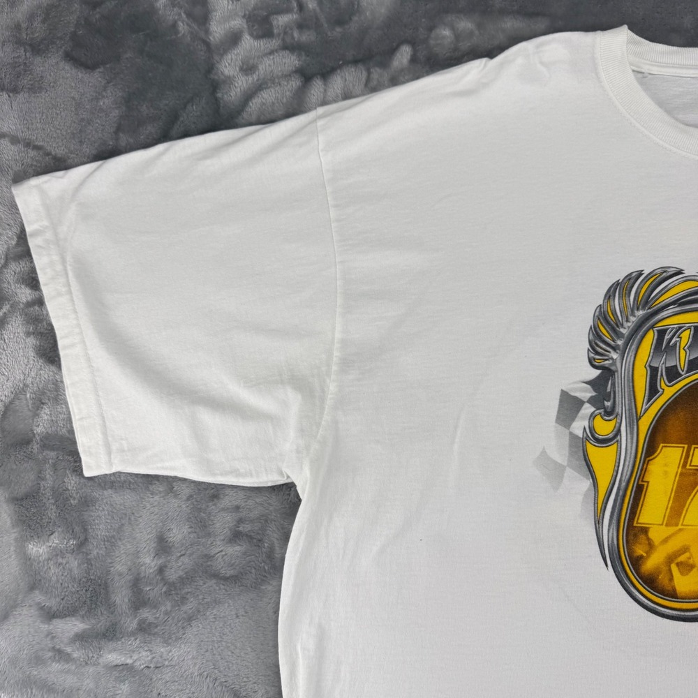 Vintage Matt Kenseth NASCAR T Shirt Mens 2XL White DeWalt Roush Fenway Racing 17 - Picture 11 of 16